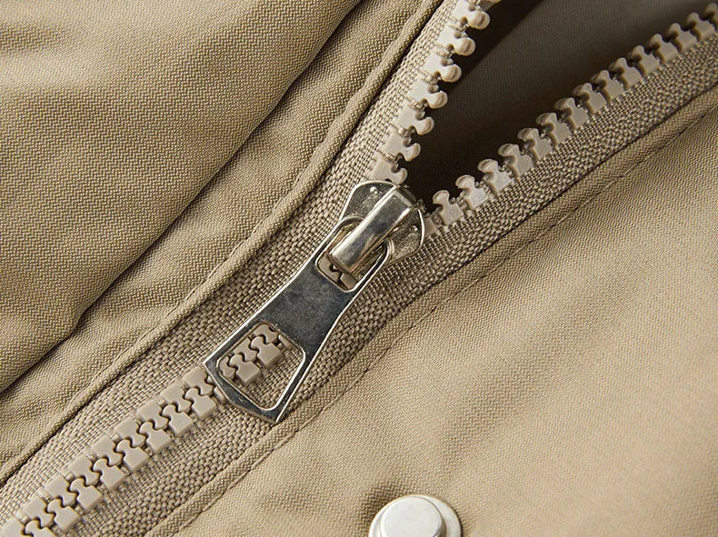 Cozy Zip Up Puffer Jacket for Women with Label Details