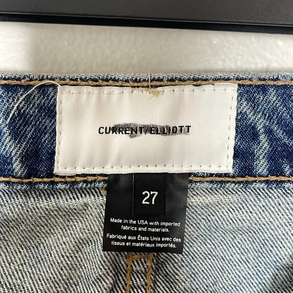 Current Elliot Distressed relaxed jeans