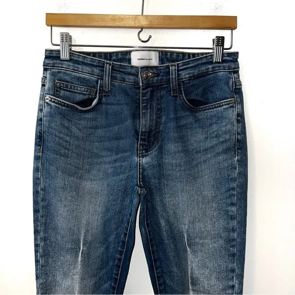 Current Elliot Original Stiletto Two Toned Hacked Hem Jeans 28