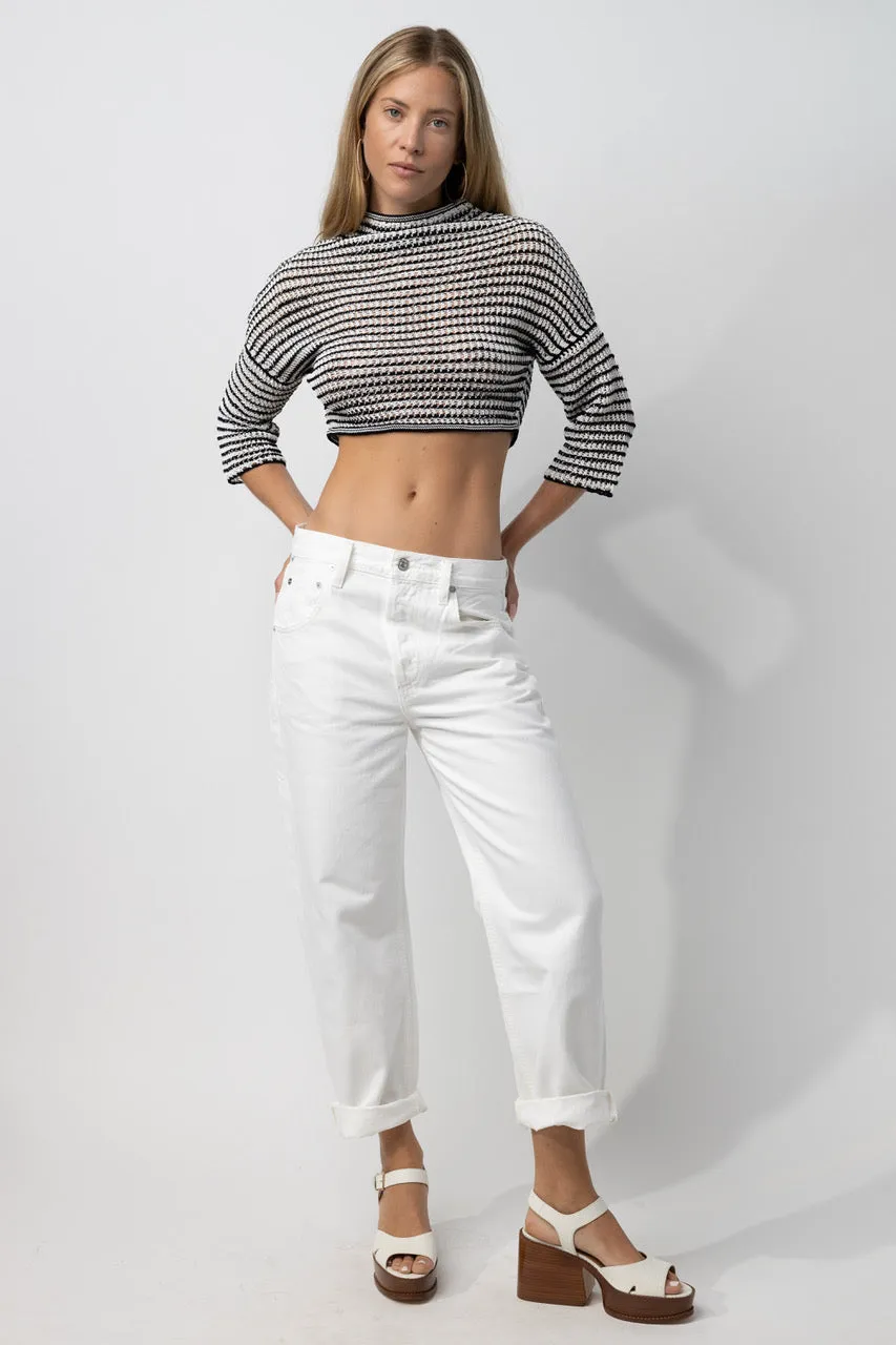 Dahlia Bow Leg Jean in Iris