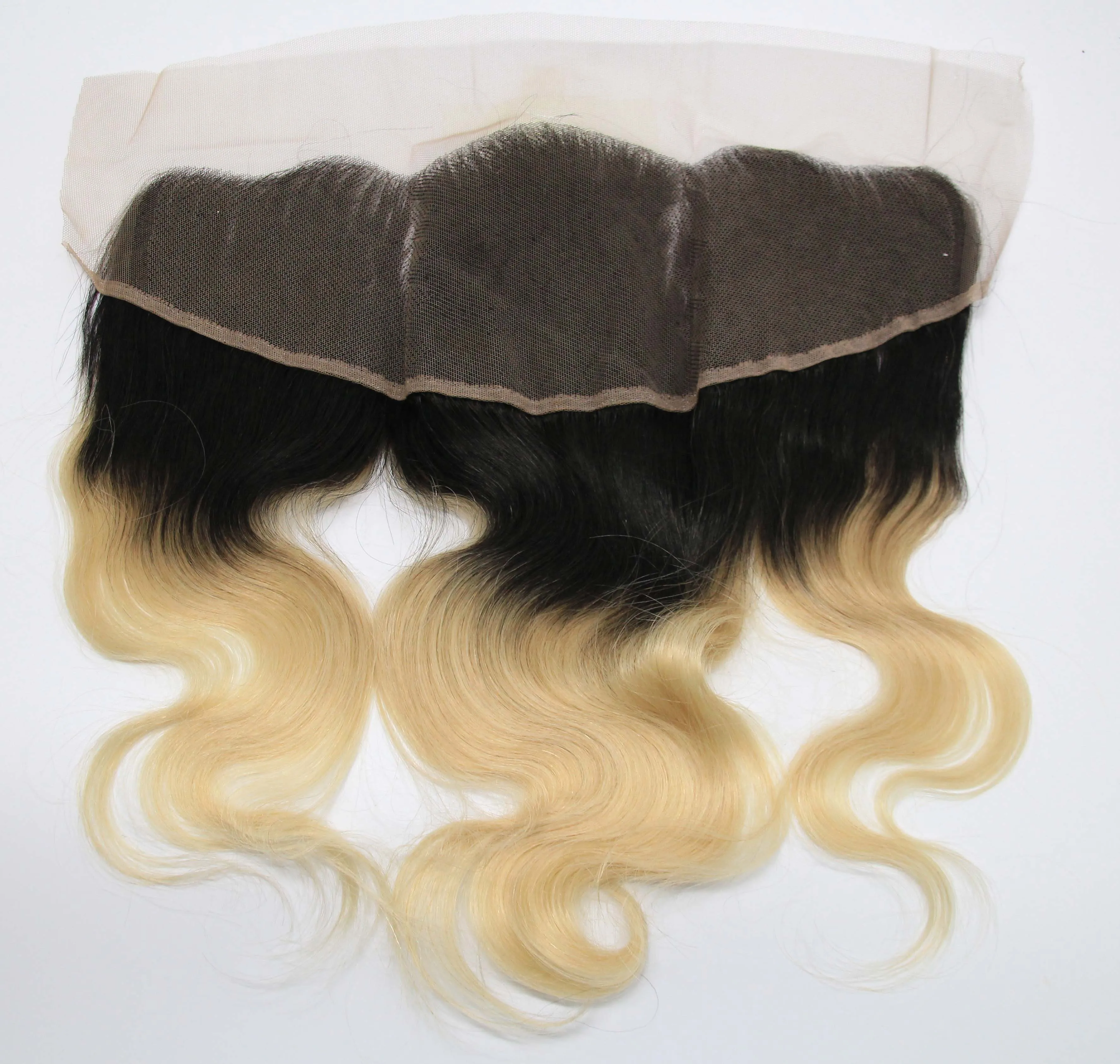 Dark Root Blonde 3 Bundles & A Frontal Closure