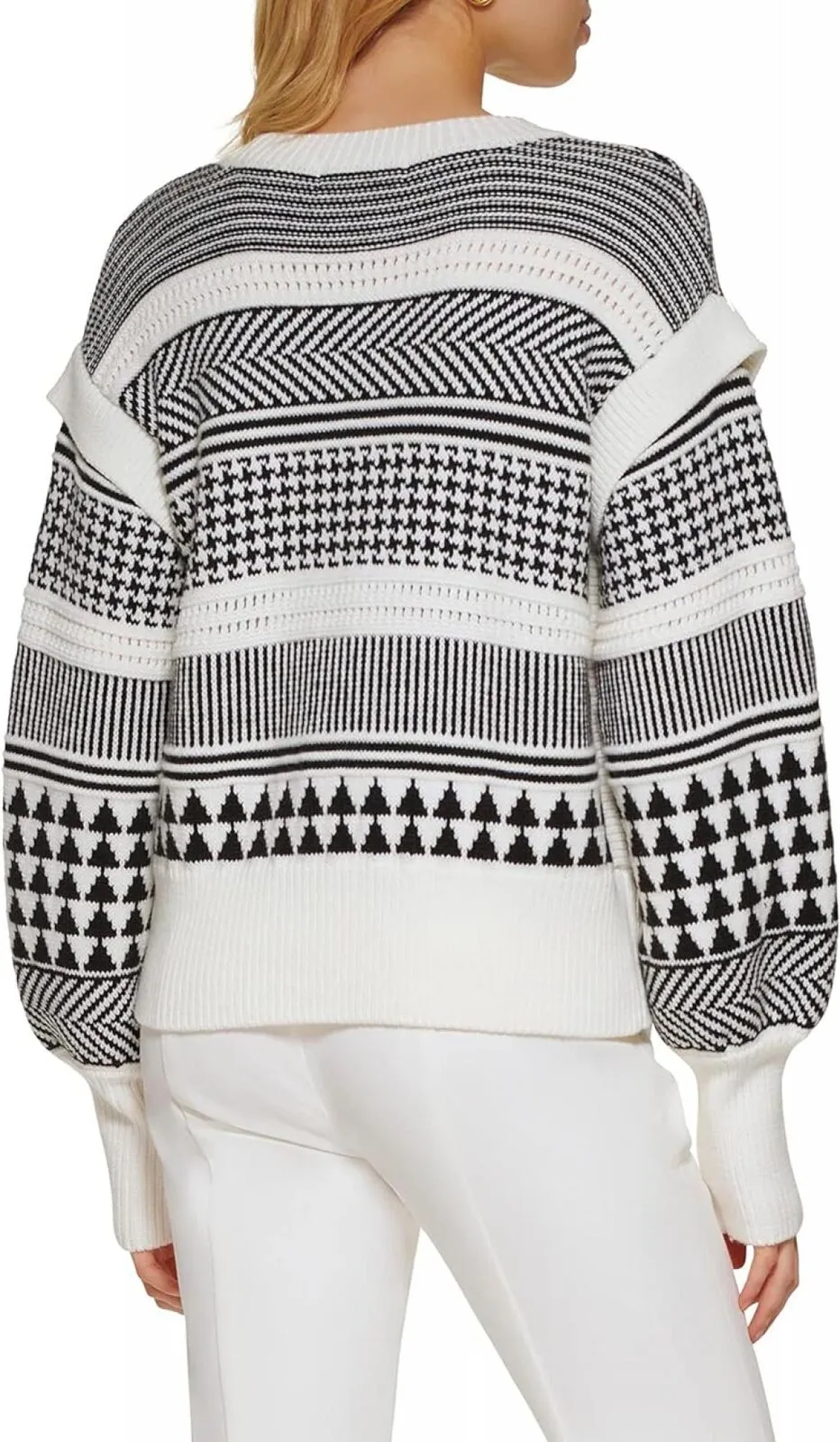 DKNY Womens Long Sleeve Crew Neck Sweater P2ISHZ68