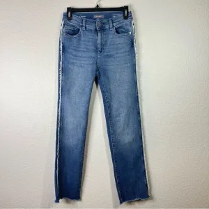 DL1961 Womens Mara Straight Jeans Mid Rise Intasculpt Ankle DL Vintage Blue 25‎