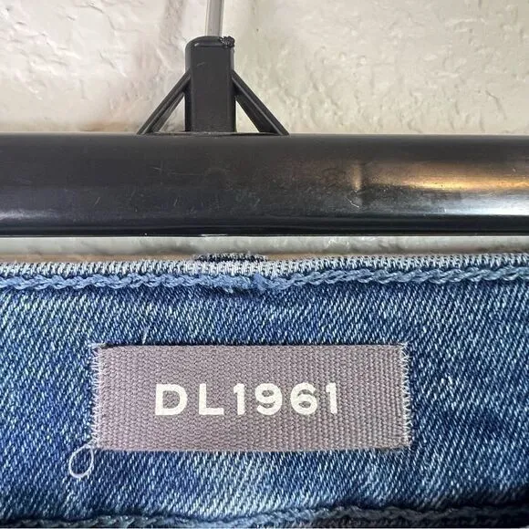 DL1961 Womens Mara Straight Jeans Mid Rise Intasculpt Ankle DL Vintage Blue 25‎