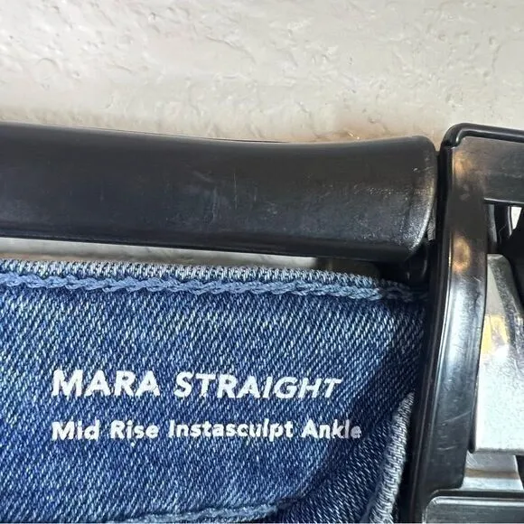 DL1961 Womens Mara Straight Jeans Mid Rise Intasculpt Ankle DL Vintage Blue 25‎