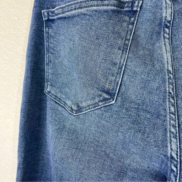 DL1961 Womens Mara Straight Jeans Mid Rise Intasculpt Ankle DL Vintage Blue 25‎