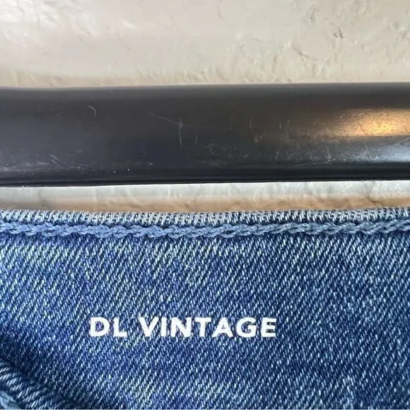 DL1961 Womens Mara Straight Jeans Mid Rise Intasculpt Ankle DL Vintage Blue 25‎