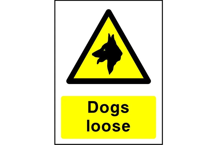 Dogs loose sign