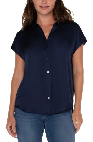 Dolman Sleeve Blouse W/ Collar