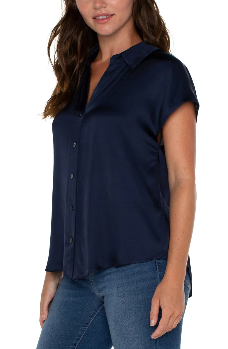 Dolman Sleeve Blouse W/ Collar