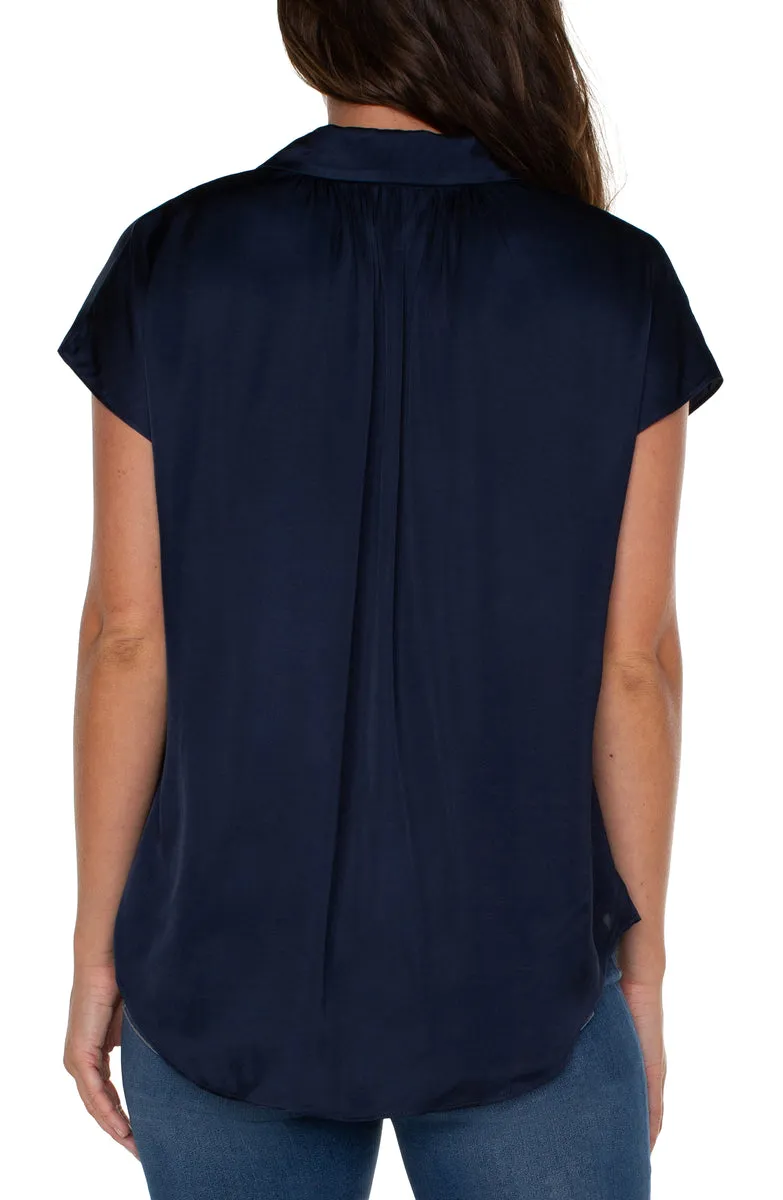 Dolman Sleeve Blouse W/ Collar