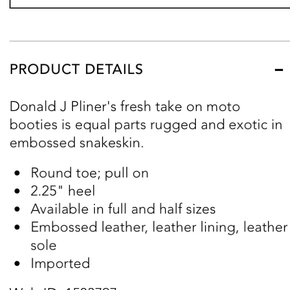 DONALD J PLINER Brown Leather Moto Snake Print Leather Boots.