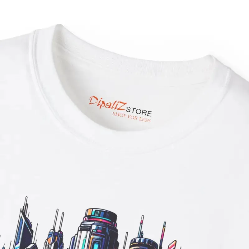Eco Friendly Cotton Tee Car in Futuristic City