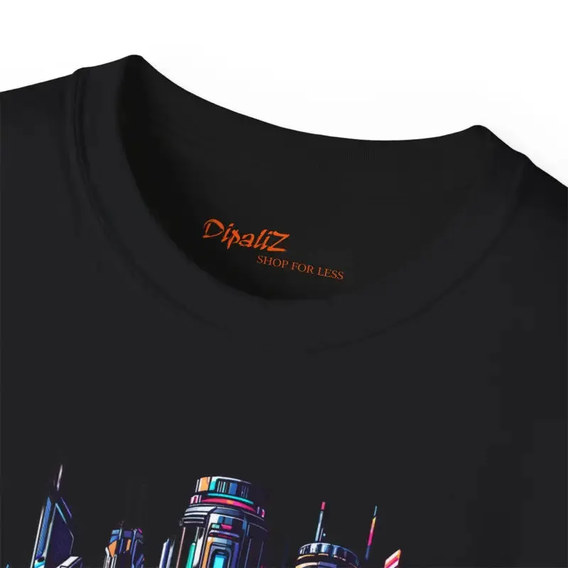 Eco Friendly Cotton Tee Car in Futuristic City