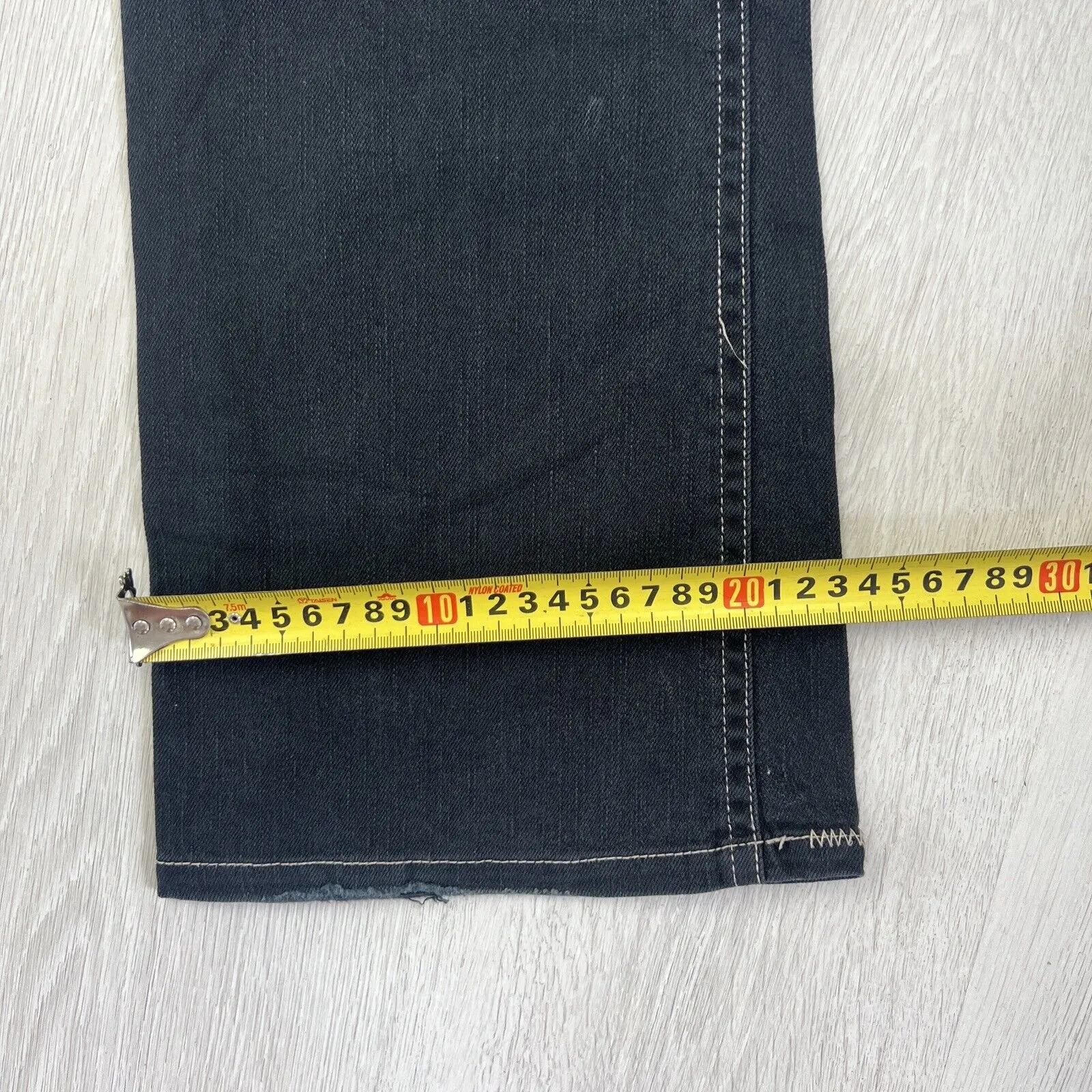 EDC By Esprit Womens Vintage Low Rise Gentle Flair Black Jeans Size 165/70