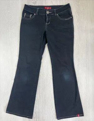 EDC By Esprit Womens Vintage Low Rise Gentle Flair Black Jeans Size 165/70