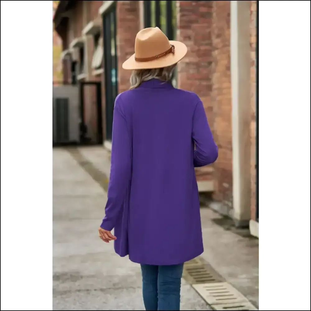 Effortlessly Chic Open Front Long Sleeve Top