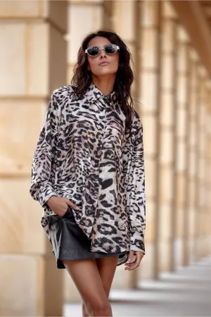 Elegant Patterned Back Shirt