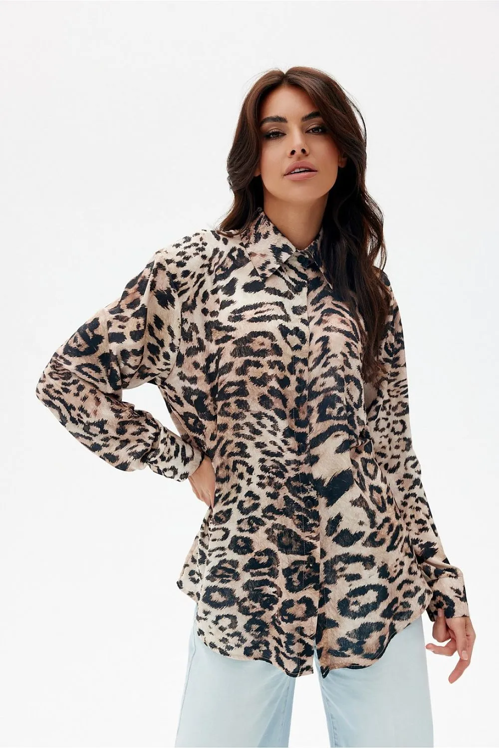 Elegant Patterned Back Shirt
