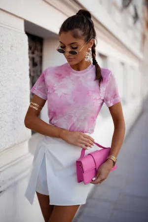Elegant Tulle Blouse with Print