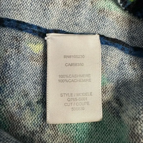 Equipment Femme Cashmere Sweater Sloan Blue Snakeskin Print size XS Long Sleeves