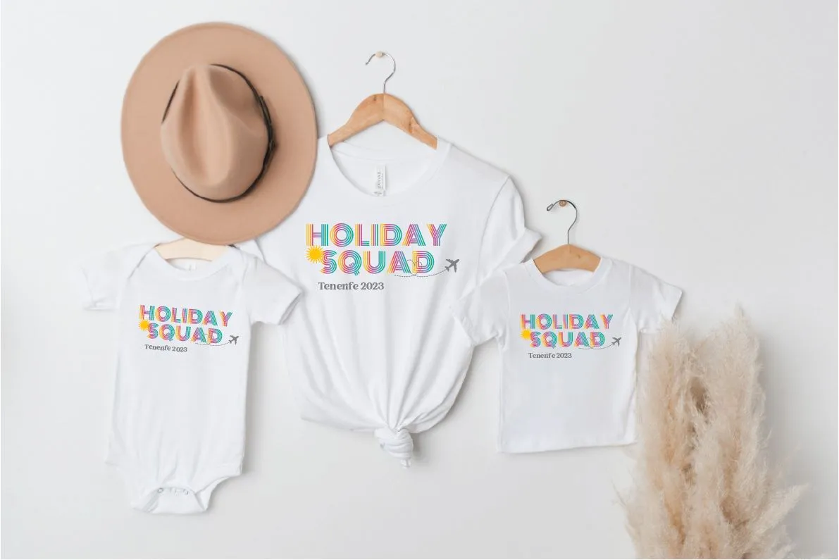 Family Matching Holiday Squad 2023 T-shirts