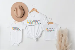 Family Matching Holiday Squad 2023 T-shirts