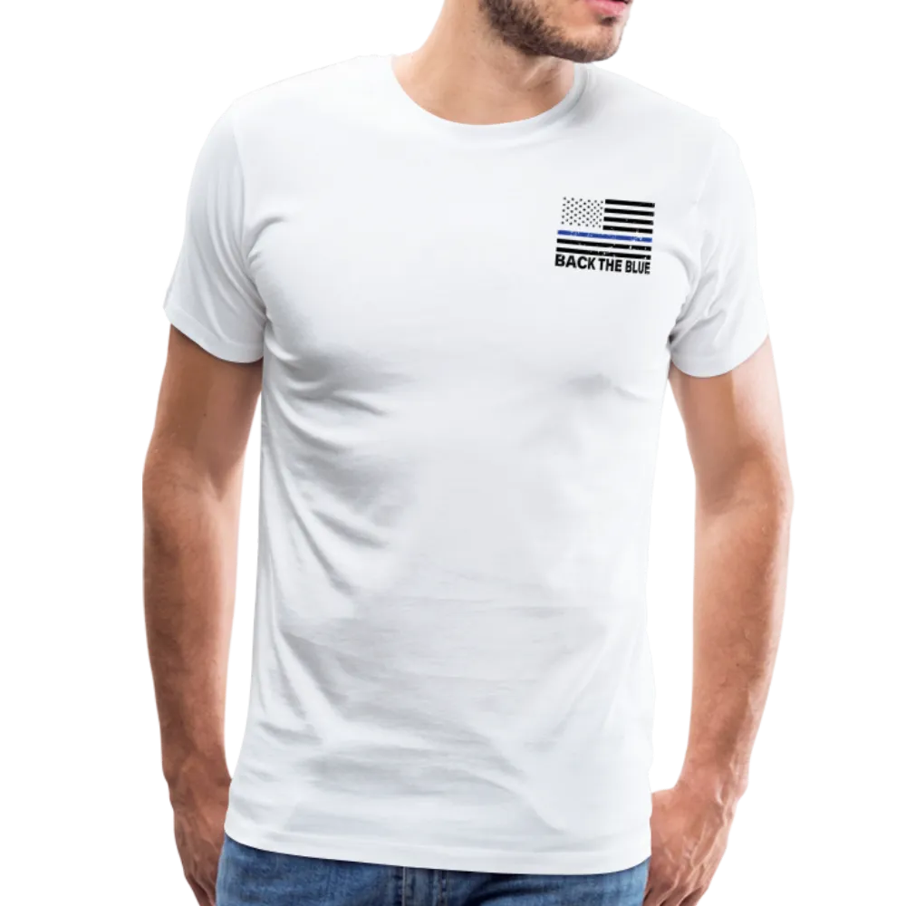 Favorite Police Officer Calls Me Dad Back The Blue Men's Premium T-Shirt (CK3706)