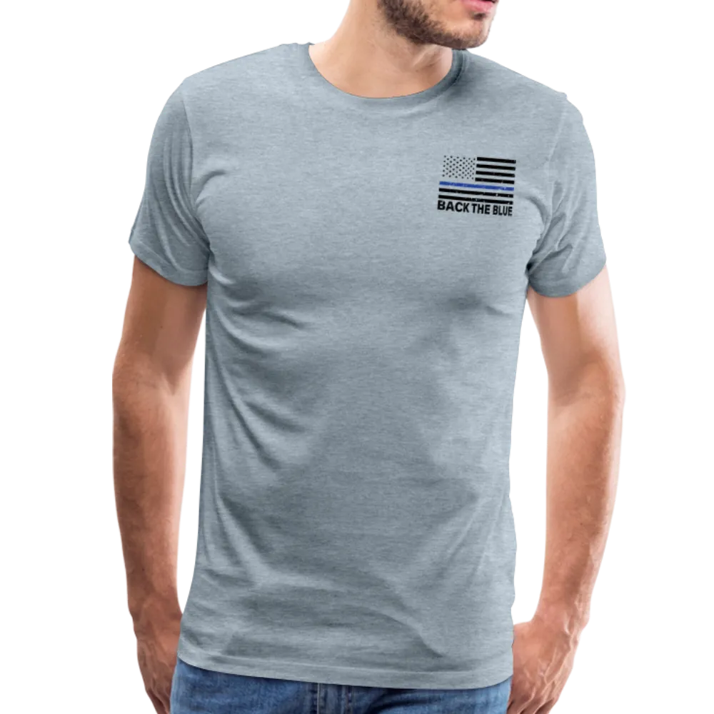 Favorite Police Officer Calls Me Dad Back The Blue Men's Premium T-Shirt (CK3706)