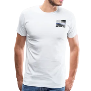 Favorite Police Officer Calls Me Dad Back The Blue Men's Premium T-Shirt (CK3706)