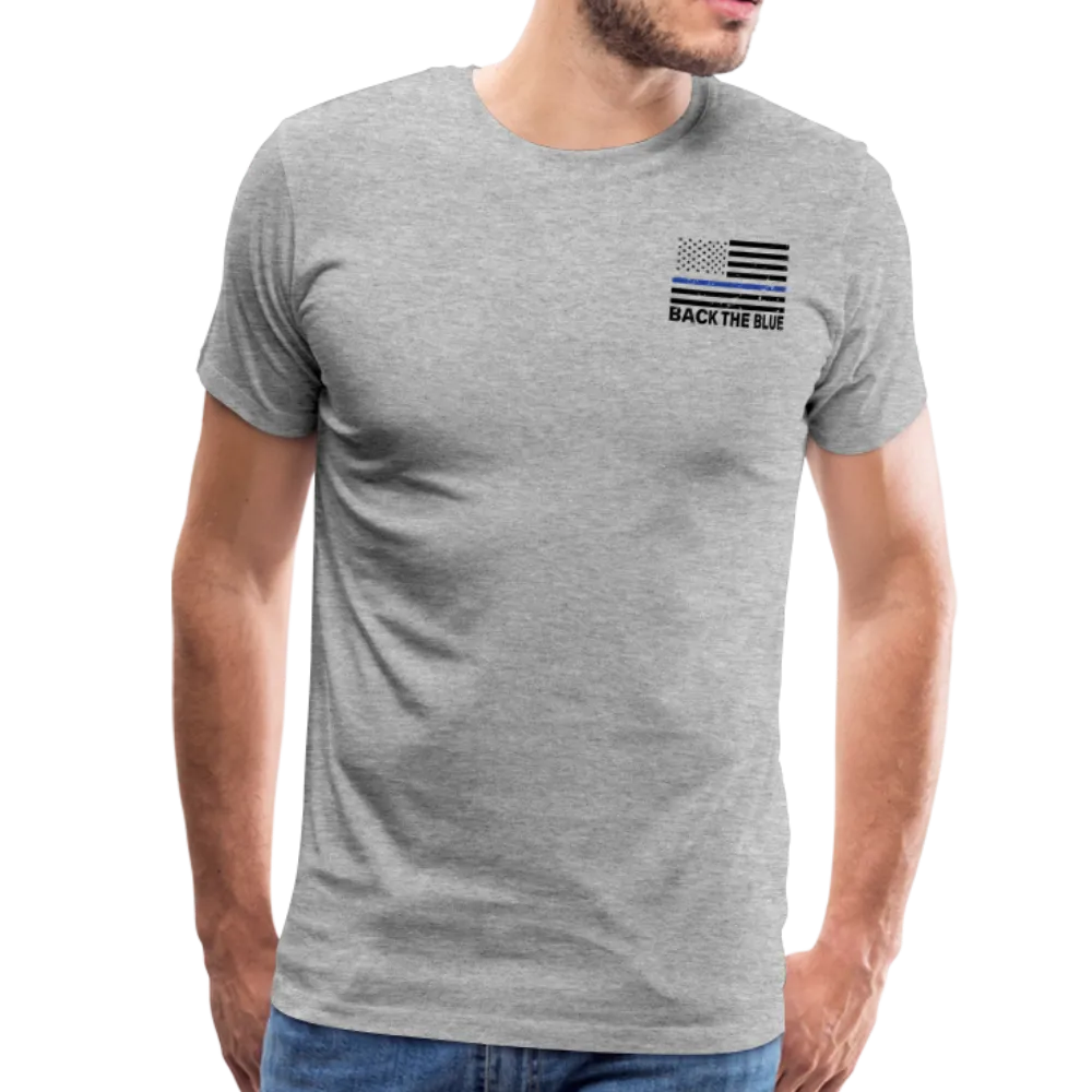 Favorite Police Officer Calls Me Dad Back The Blue Men's Premium T-Shirt (CK3706)