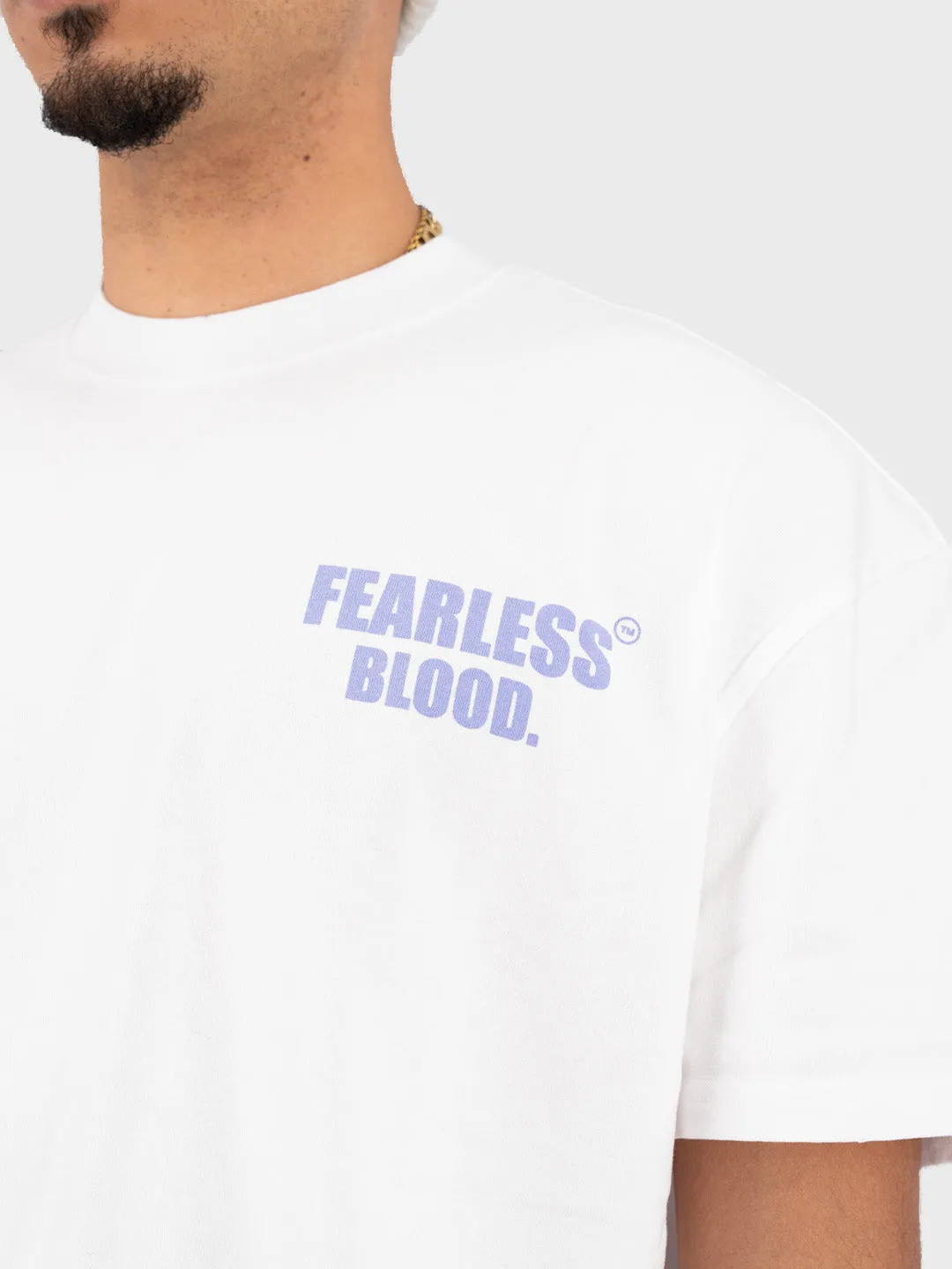 Fearless Blood Leader Club T-Shirt | White/Lilac