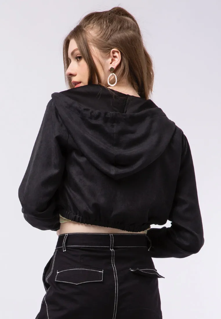 Flap Pocket Corduray Jacket with Hoodie