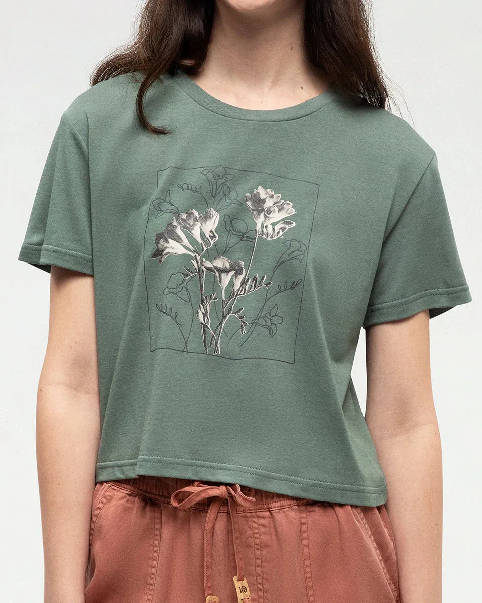 Floral Crop T-Shirt (Women's) - TCW5732