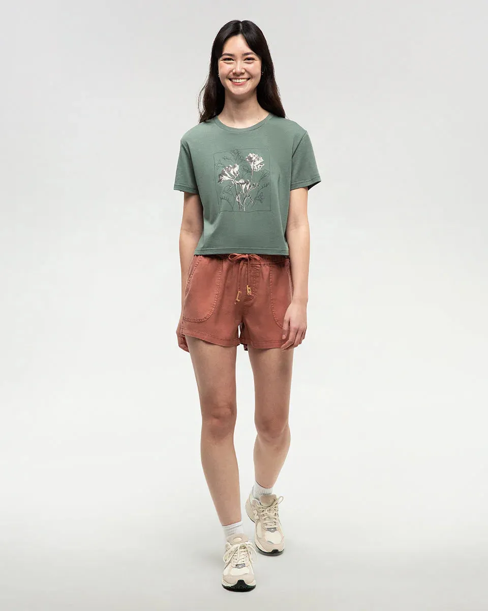 Floral Crop T-Shirt (Women's) - TCW5732
