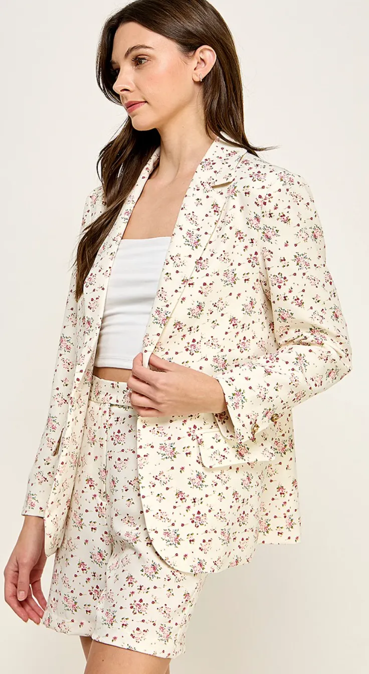 Floral Print Blazer