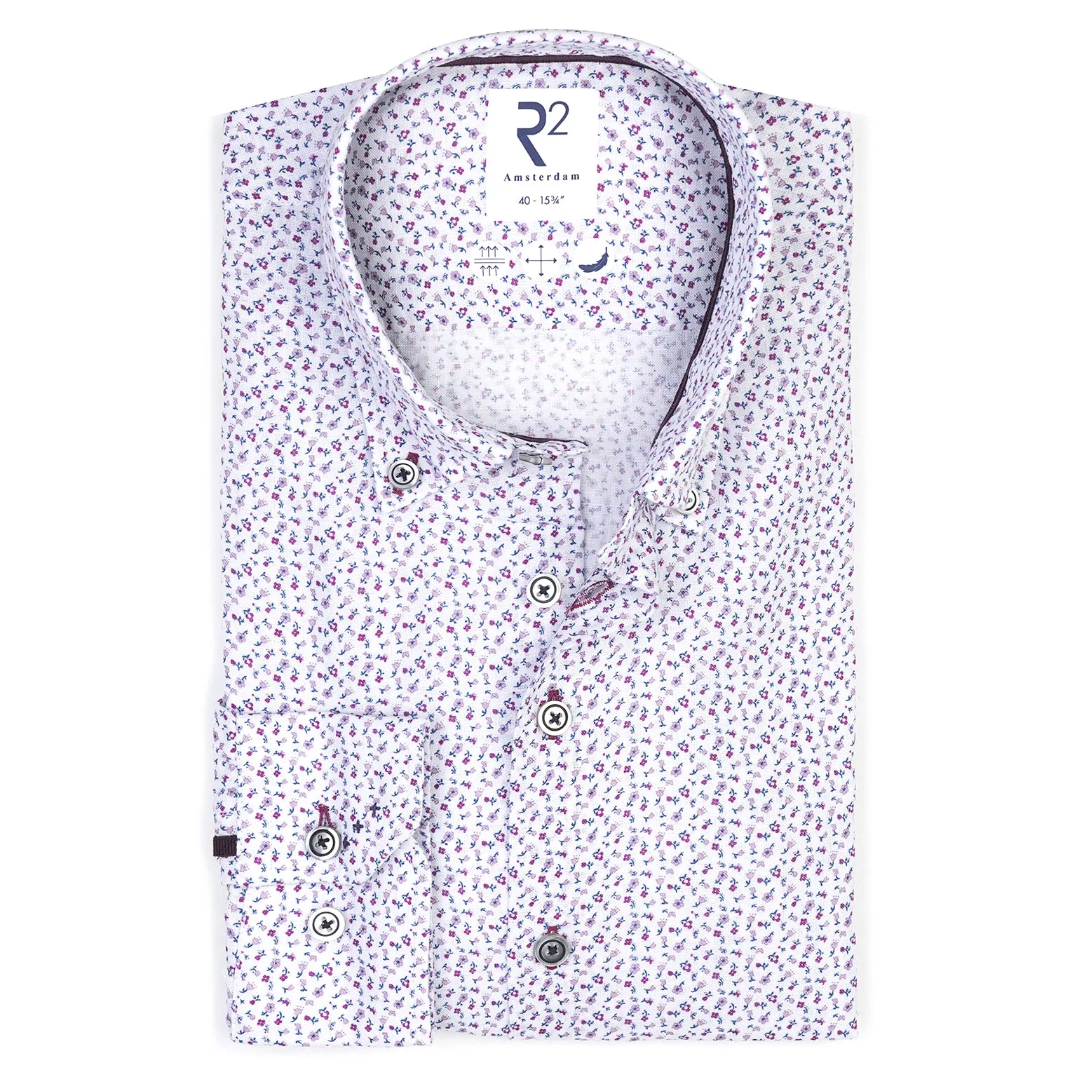 Floral print linen shirt