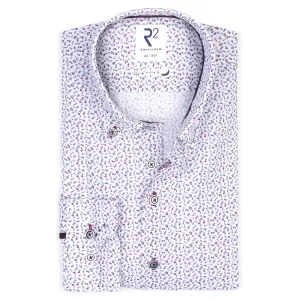 Floral print linen shirt