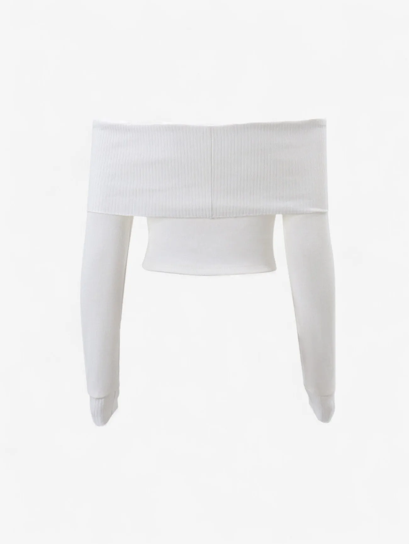 Foxes | Women's Off Shoulder Knit Crop Sweater Top