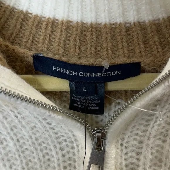 French Connection | NWT Sweater Nika Half Zip Sweater Size Large