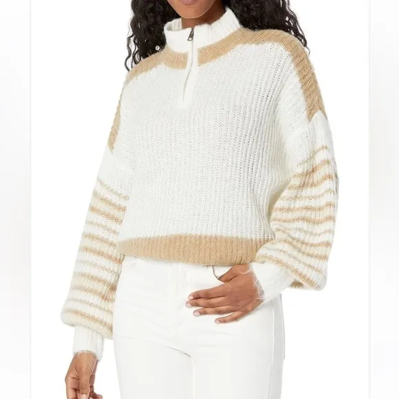 French Connection | NWT Sweater Nika Half Zip Sweater Size Large