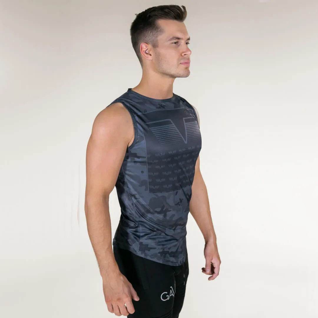 Gavelo Sniper Sleeveless Tee Blue