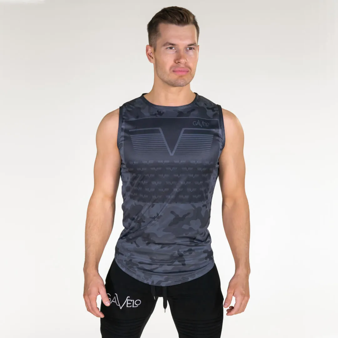 Gavelo Sniper Sleeveless Tee Blue