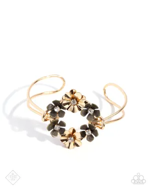 Genuine Garden - Gold - Paparazzi Cuff Bracelet - January 2025 Glimpses of Malibu