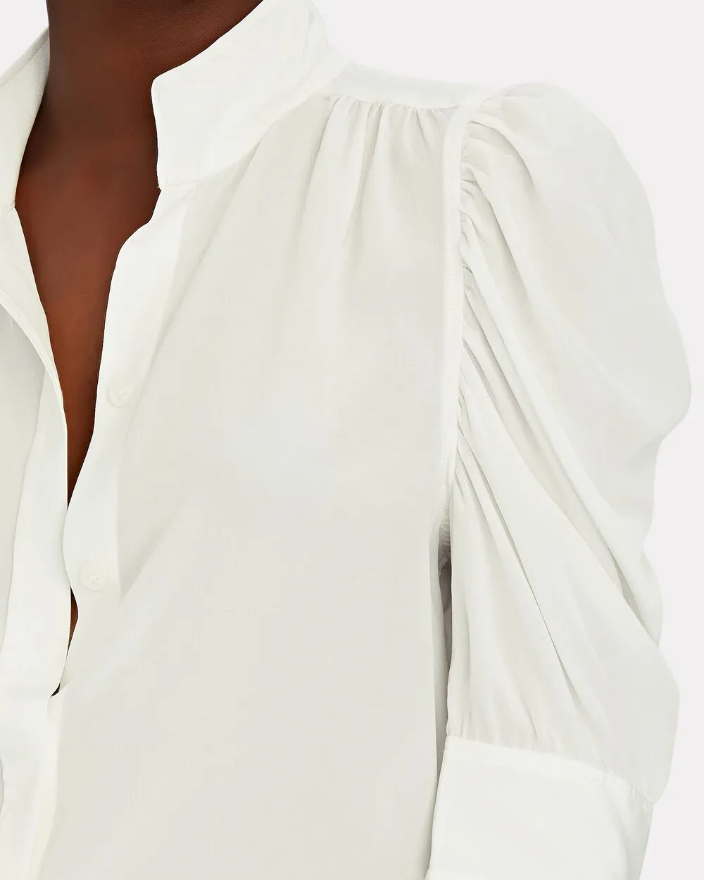 Gillian Puff Sleeve Silk Shirt