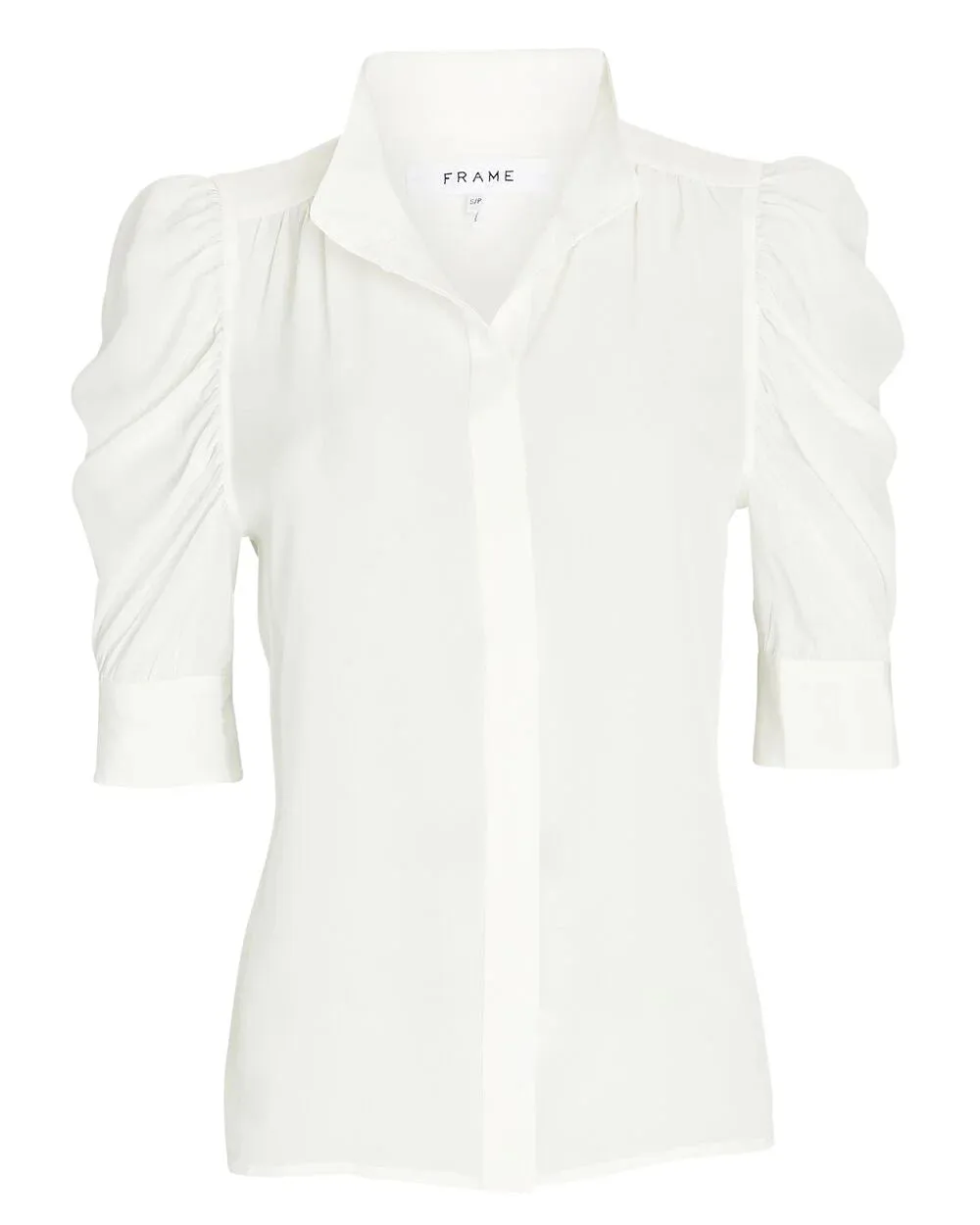 Gillian Puff Sleeve Silk Shirt
