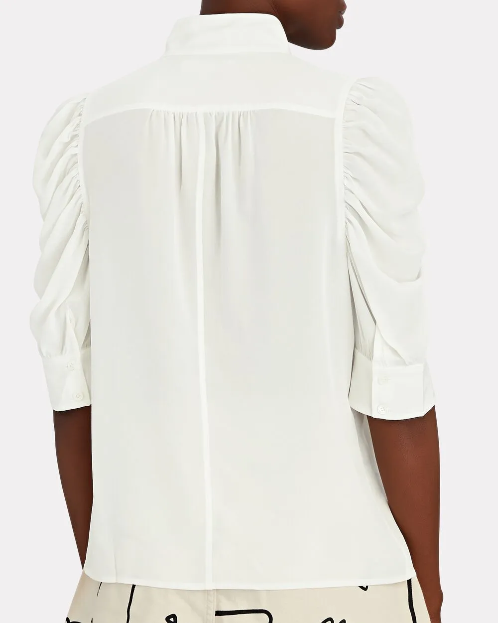 Gillian Puff Sleeve Silk Shirt