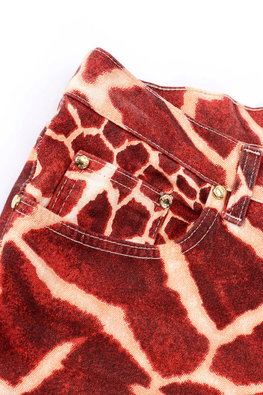 Giraffe Print Flare Jeans