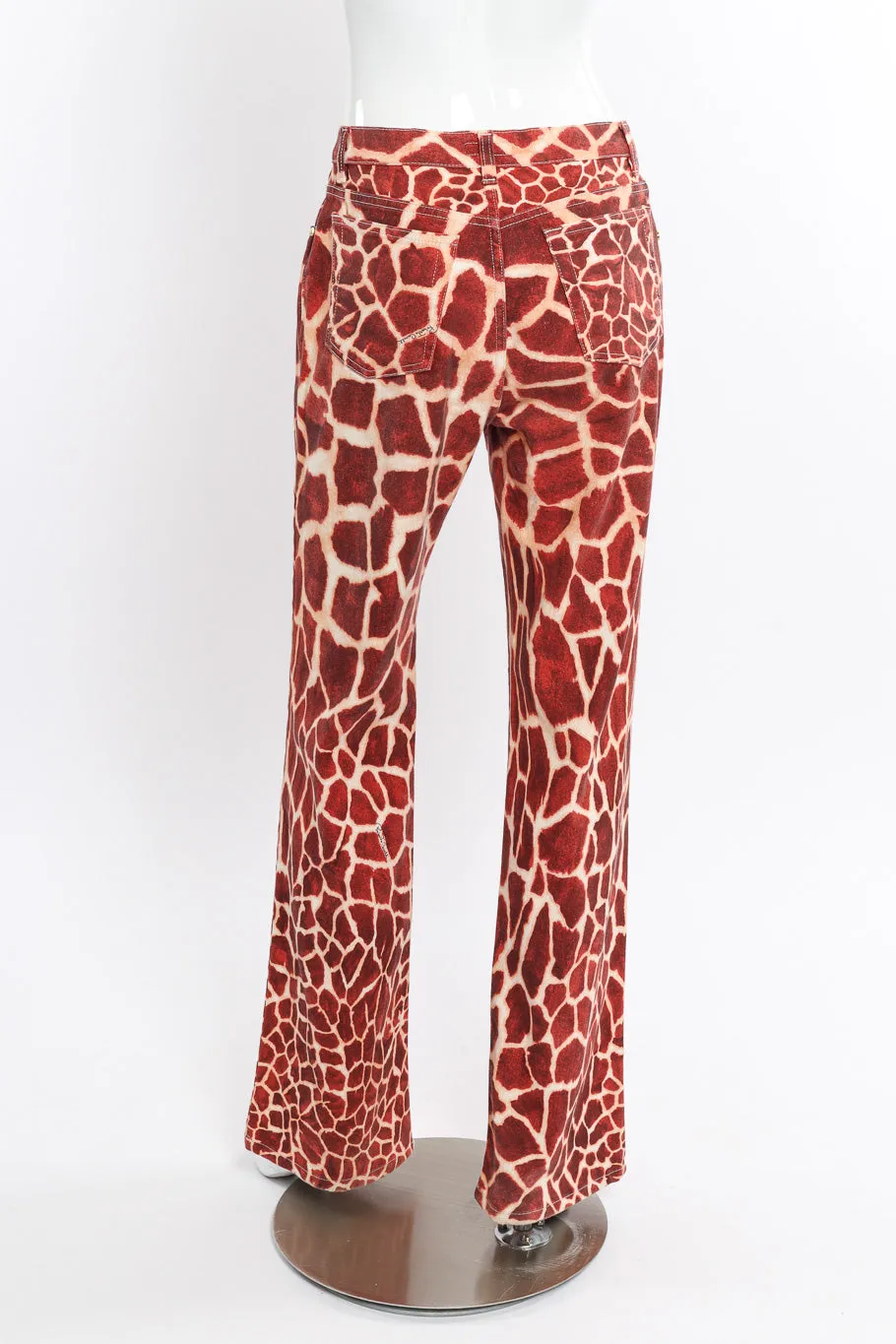 Giraffe Print Flare Jeans