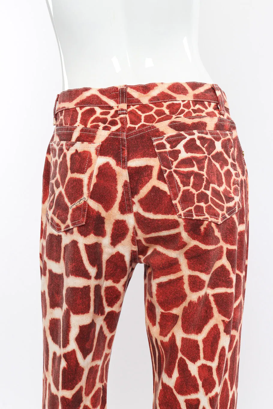 Giraffe Print Flare Jeans